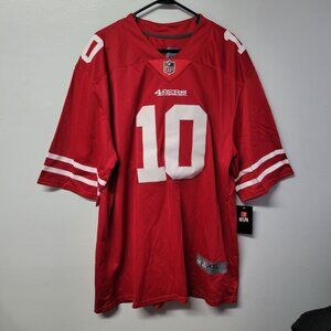 Garoppolo 49ers Jersey Red NFL Mens XXL 10 Football Fan Team Game Day Superbowl